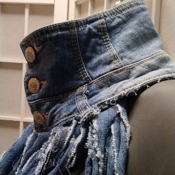 Denim Curled Choker - Picture 5 of 5